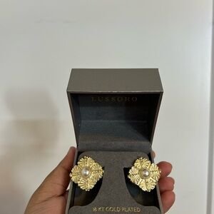 Gold Plated Pearl Earrings